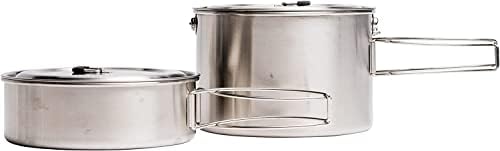 Solo Stove 2 Pot Set: Stainless Steel Companion Pot Set for Solo Stove Campfire. Great for Backpacking, Camping, Survival