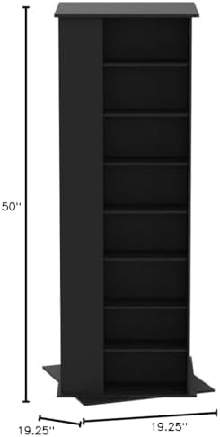 Venture Horizon Revolving Media Tower 900 Black with Oak Trim