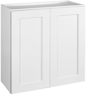Design House Brookings Kitchen Wall Cabinet, 24", White | Adjustable Shelves, Adjustable Hinges, Wall Mount, Contemporary/Modern, Wood, Kitchen, 561571