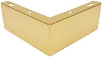 Bitray Metal Sofa Leg 2 Inch Height L Shape Furniture Leg Gold Sofa Legs Table Cabinet Cupboard Couch Leg Furniture Feet Replacement - 4pcs