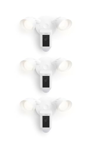 Ring Floodlight Cam Wired Plus, Outdoor home or business security with motion-activated 1080p HD video and floodlights, Black