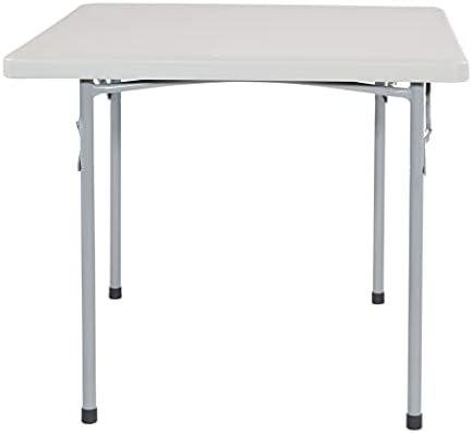 Office Star Resin Sqaure Multipurpose Table with Collapsible Legs, Indoor Outdoor Use for Banquets, Picnics, and Parties, 36 Inch, Square