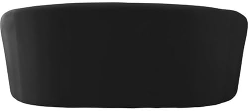 Meridian Furniture 610Black-L Riley Collection Modern | Contemporary Velvet Upholstered Loveseat with Rounded Contemporary Design, Black