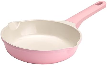 Paris Hilton Cast Aluminum Dutch Oven with Lid, Ceramic Nonstick Coating Made Without PFAS, PFOA, PFOS & PTFE, Heart Knob, 4.3-Quart, Pink