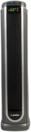 Lasko Oscillating Digital Ceramic Tower Space Heater - 29” - 5586 - Black | Built-In Handle, For Large Rooms, Cool Touch Housing, Overheat Protection Adjustable Thermostat, Timer, Remote, 1500W