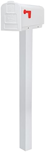 Gibraltar Mailboxes Parsons Medium Capacity Rust-Proof Plastic White, Post-Mount Mailbox, PL10W0201