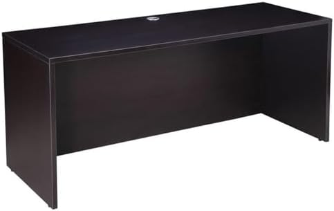 Boss Office Products Holland Executive U-Shape Desk with Lateral File Storage and Hutch, 66", Mocha