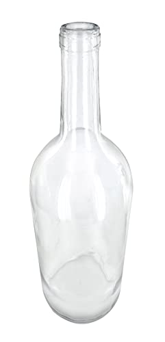 1.5 Liter Clear Claret/Bordeaux Bottles, 6 per case | Flint flat-bottomed Empty Wine Bottles for home winemaking