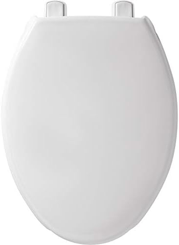 BEMIS 2L2155T 000 Medic-Aid 2" Lift Raised Open Front Plastic Toilet Seat, ELONGATED, Long Lasting Solid Plastic, White