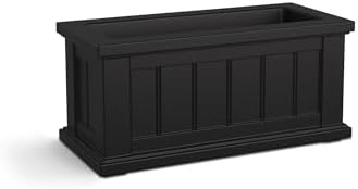 Mayne Cape Cod 24in Self-Watering Rectangular Planter, White | Self-watering, All season, Fade resistant, Double-wall design, 15-year warranty