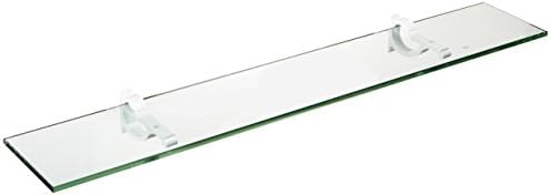 Spancraft 8" x 36" Chrome Floating Glass Shelf
