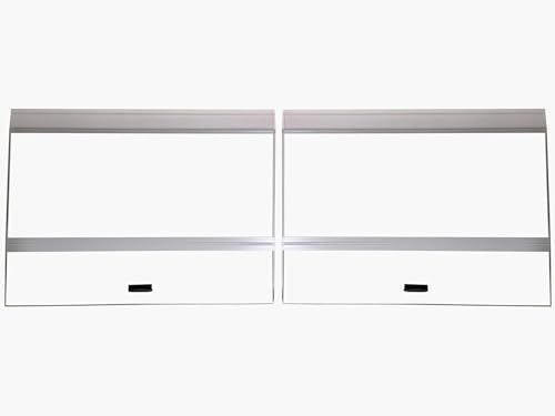 H2Pro 48x18 Glass Canopy 2 Piece Set for 75/90/110 Gallon Aquarium Fish Tank (22.08 x 16.57 x 0.16in)