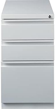 Staples 3-Drawer Vertical File Cabinet, Letter Size Documents, Lockable, 19.88" D x 15" W x 27.75" H, Black