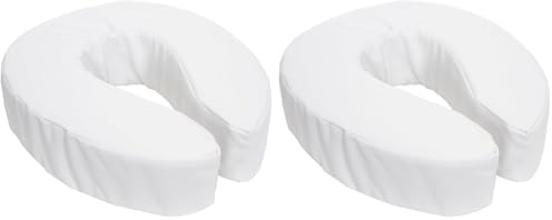 Essential Medical Supply Foam Padded Toilet Seat Cushion Riser with Hook and Loop Attachment for Toilet Seat and Washable Vinyl Cover, 2"