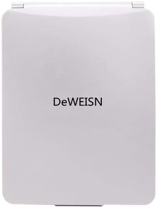 deweisn Folding Lighted Makeup Mirror with 72 LEDs 3 Colors Light Modes USB Rechargable 1800mA Batteries Portable Ultra Thin Compact Vanity Mirror