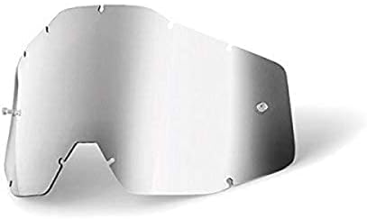 100% Goggle Replacement Lens - Racecraft 1, Accuri 1, Strata 1 Compatible (Anti-Fog-SILVER MIRROR)