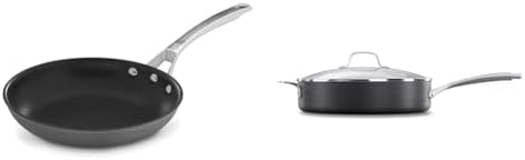 Calphalon Signature Hard-Anodized Nonstick Wok, 12", Flat-Bottom, Oven-Safe, PFOA-Free, Black