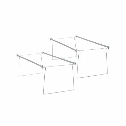 Smead Steel Hanging File Folder Frame, Letter Size, Gray, 2 per Pack (64870)