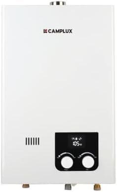 CAMPLUX Propane Tankless Water Heater 2.64 GPM, CM264 Gas Tankless Water Heater Indoor, 68,000 BTU On Demand Instant Hot, White