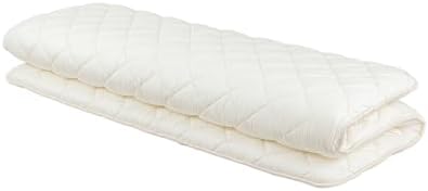 FULI Japanese Futon, Twin XL Size, White - Foldable Shikibuton Floor Bed | Medium Firm Quilted Cotton Sleeping Pad, Portable Roll-Up Japanese Floor Bed for Guests & Small Spaces, 100% cotton surface