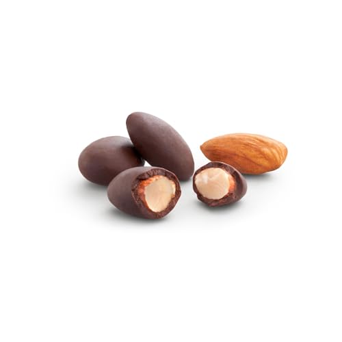 LILY'S Dark Chocolate Style No Sugar Added Covered Almonds Bag, 3.5 oz