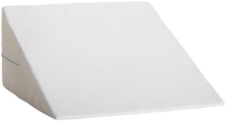 DMI Bed Wedge Pillow and Triangle Wedge with Elevated Incline for Neck Pain, Headaches, Shoulders, Back Pain, Foot Support, Knee Pain or Restless Leg Syndrome, 24x24x12 inches, White (Pack of 1)