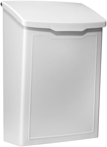 Architectural Mailboxes 2681B Black Marina Wall Mount Mailbox, Small | Galvanized steel build for outside with weather-resistant outdoor construction and a rust-resistant powder-coat finish.
