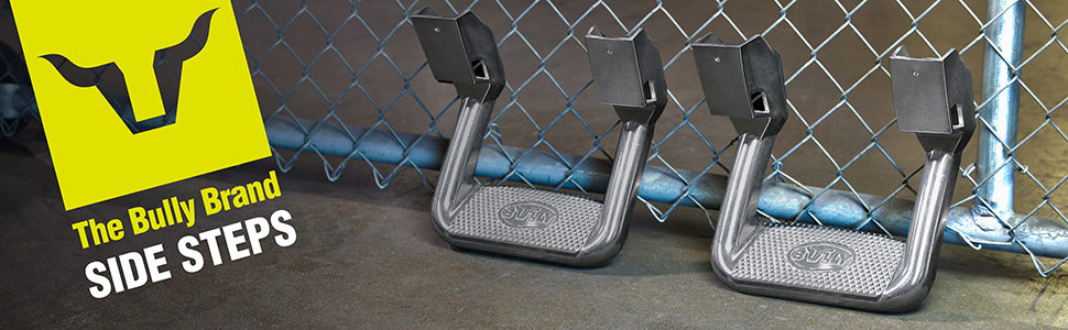 Bully,side step,truck accessories,durable,support,anti-slip,easy to install,rugged,customizable,pair
