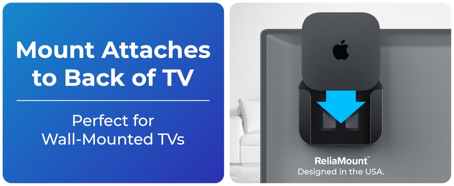 Mount attaches to back of TV