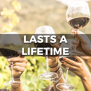 Happy customers toasting their engraved wine glasses