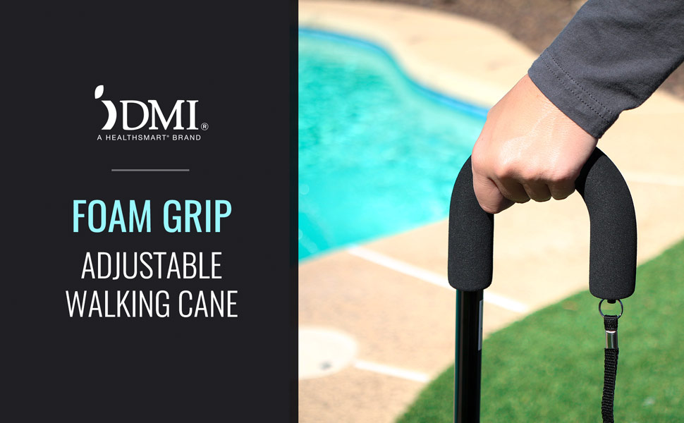 DMI Foam Grip Adjustable Walking Cane