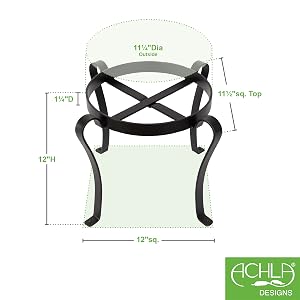 Achla Designs Patio Flowerpot Stand FB-02 Dimensions