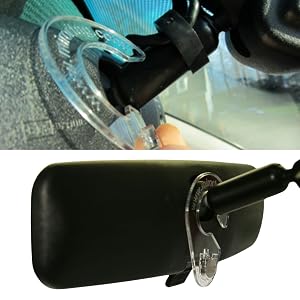 Magnetic hook installed on Mirror post