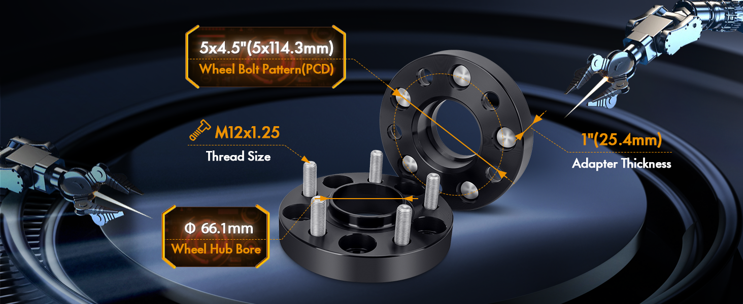 5x114.3 wheel spacers dimension