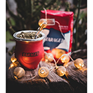 A yerba Mate container with a yerba mate package