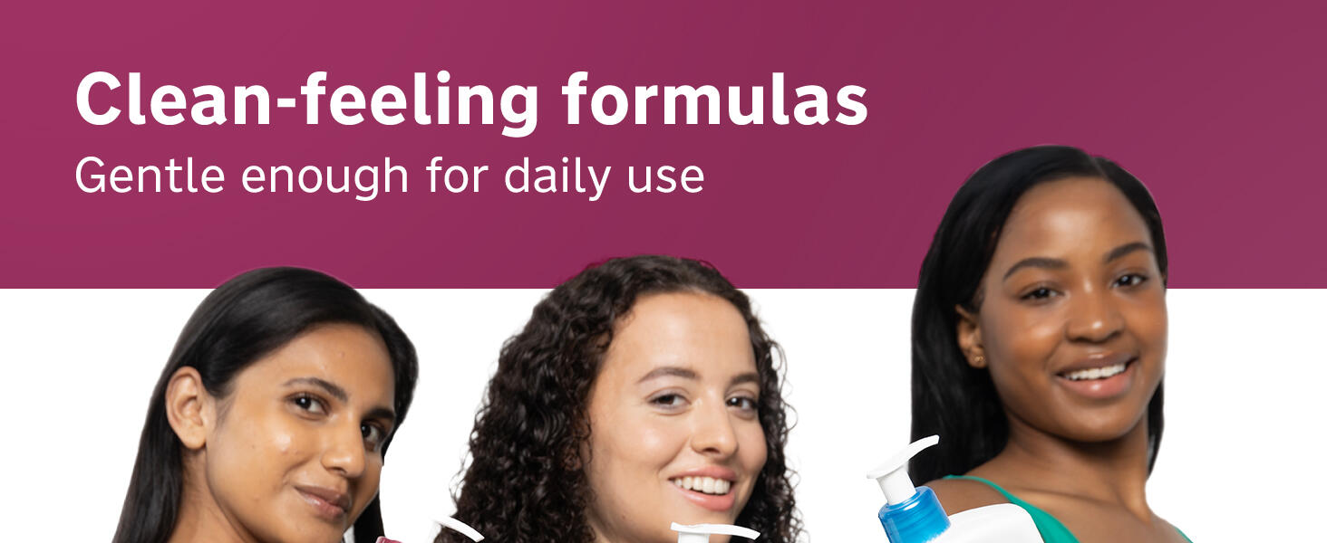 Pro-Ceramide lotion with clean-feeling formulas gentle enough for daily use. All skin types