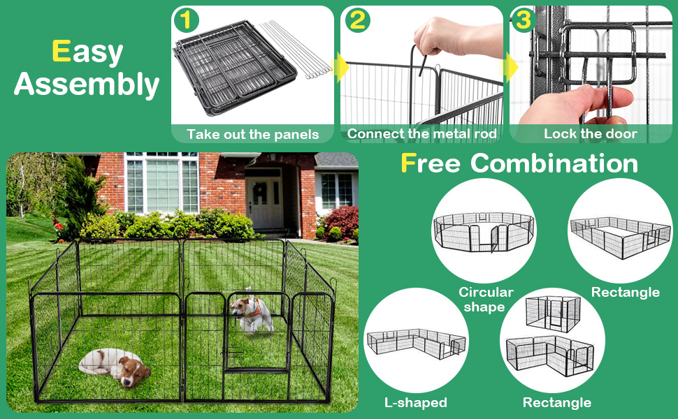 Portable Folding Metal Kennel Fence