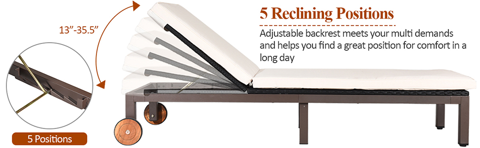 adjustable outdoor chaise