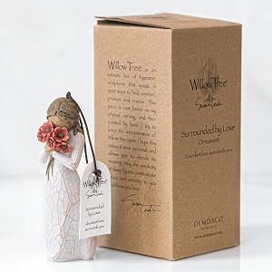Willow Tree Surrounded by Love ornament with packaging and enclosure card.