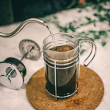 coffee press cafetiere borosilicate system drink compact flat bottom caffeine cooffee presssed