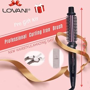 professional 1 inch hair curling iron brush kit
