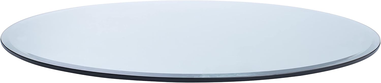 20" Round 1/2" Thick Glass Table Top with Flat Polished Edge and Tempered
