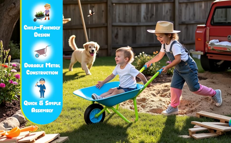 Kids gardening tools Children&amp;#39;s wheelbarrow Toddler gardening set