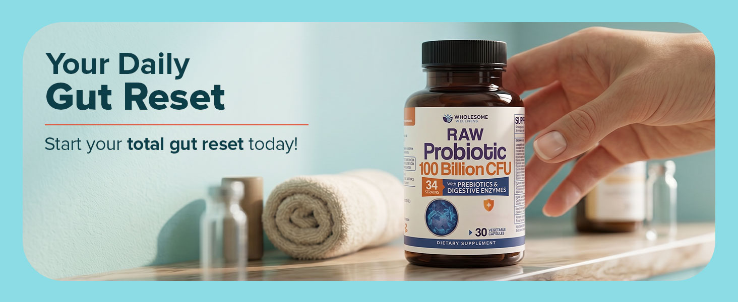 Shelf-stable acid-resistant probiotic capsule, 30 vegetable capsules, no refrigeration required