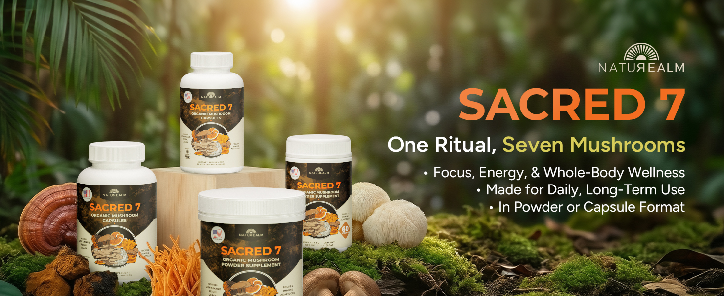 sacred 7 mushroom powder capsules