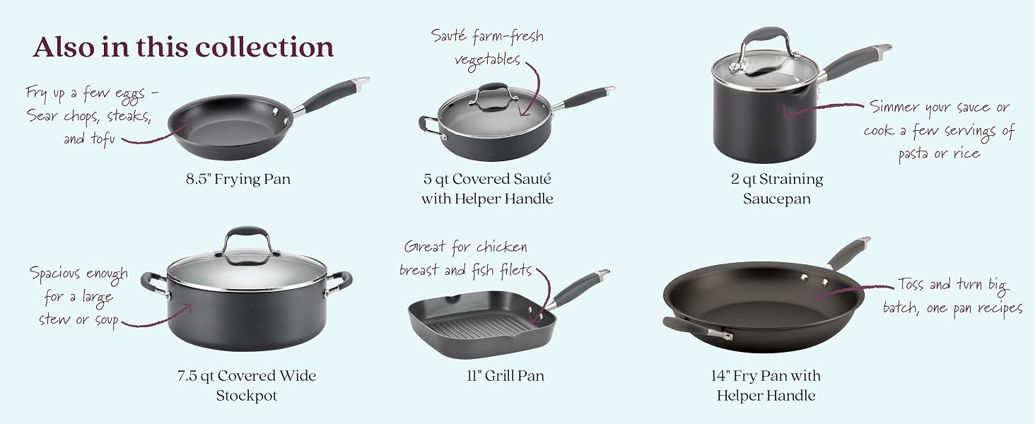 other cookware pieces in the collection
