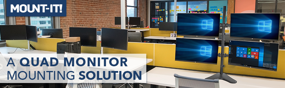 quad monitor stand