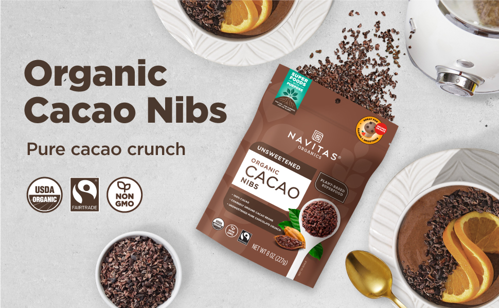 cacao nibs smoothies yogurt parfait