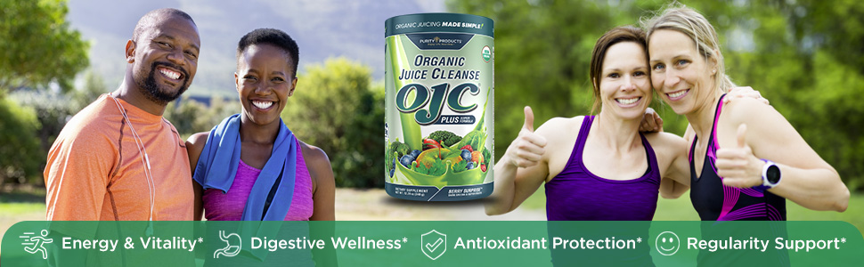ojc plus berry surprise purity products organic juice cleanse powder greens reds fruits vegetables