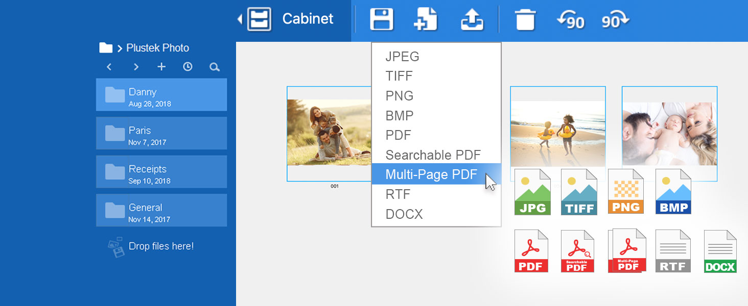 various file format saving Support